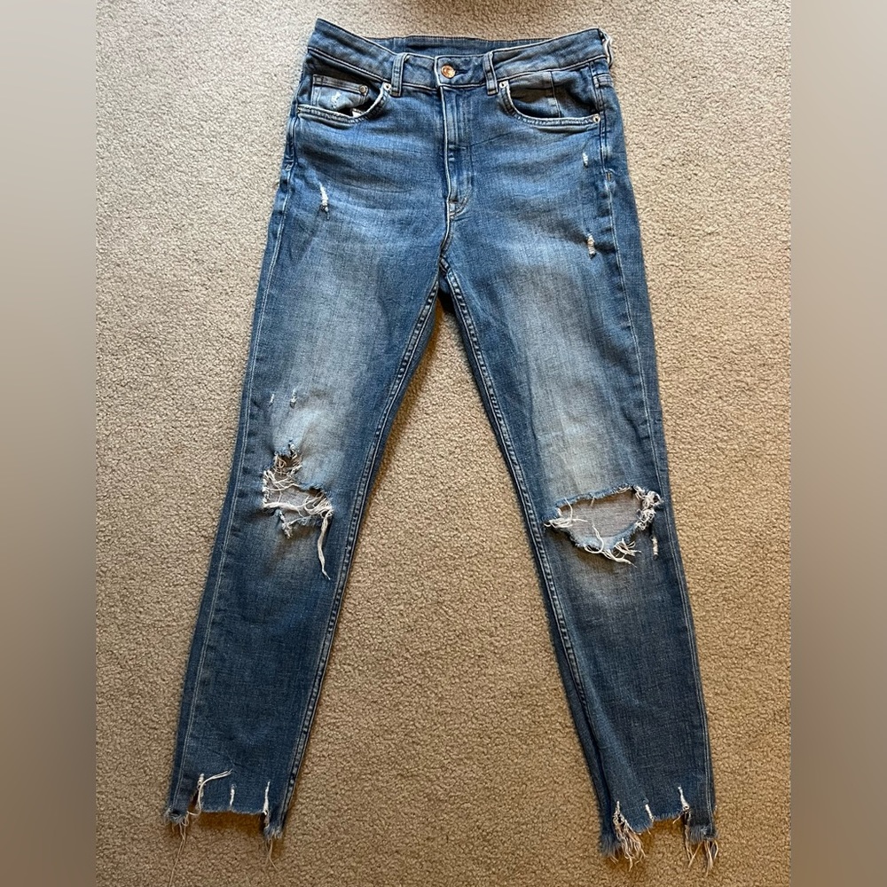 &denim jeans skinny ankle, high waisted